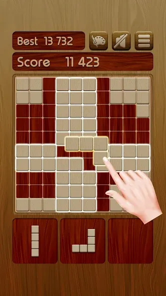 Woody Block Puzzle ® (Вуди блок пазл)  [МОД Mega Pack] Screenshot 1