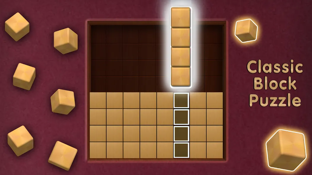 Wooden Cube Block Puzzle (Деревянный кубик головоломка)  [МОД Menu] Screenshot 2