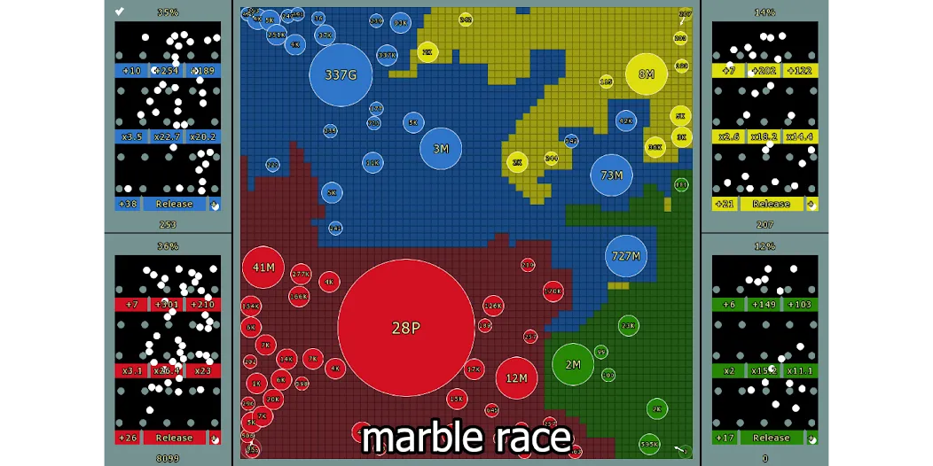 Marble Race and Territory War (Марбл Рейс и Территориальная Война)  [МОД Бесконечные монеты] Screenshot 1