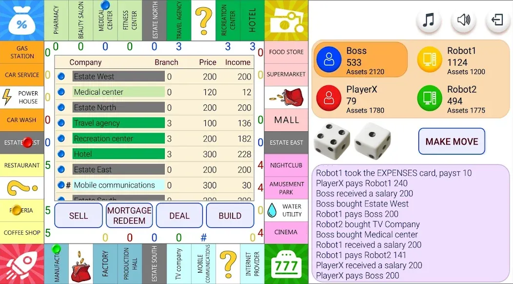 Monopolist Business Dice Board  [МОД Бесконечные монеты] Screenshot 1