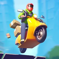 Взломанная Moto City: Mad Bike Delivery (Мото Сити)  [МОД Все открыто] - последняя версия apk на Андроид