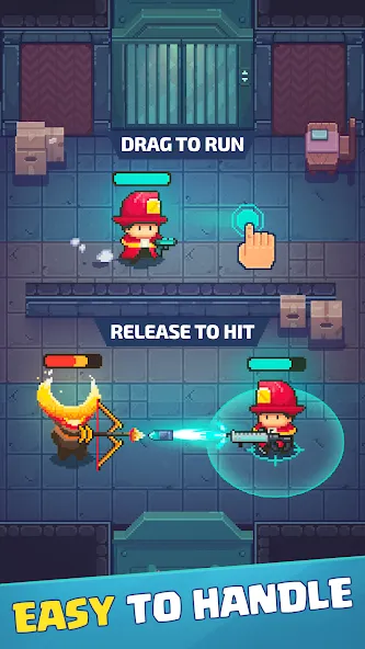 Firefighter: pixel shooter  [МОД Много денег] Screenshot 2