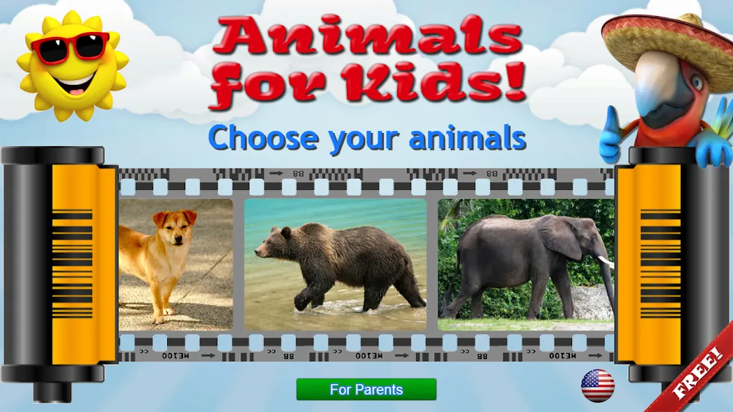 Animals for Kids  [МОД Menu] Screenshot 1