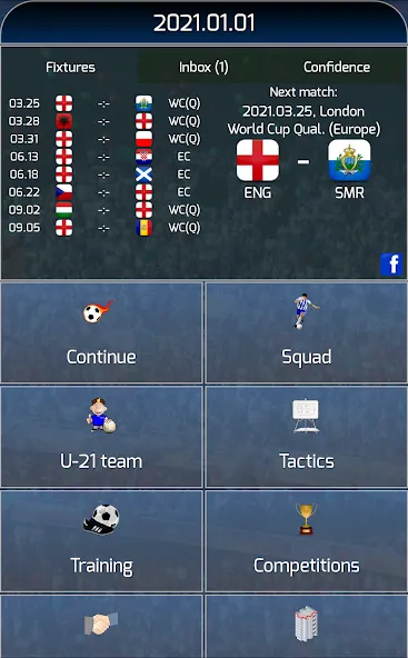 True Football National Manager (Тру Футбол Национальный Менеджер)  [МОД Меню] Screenshot 1