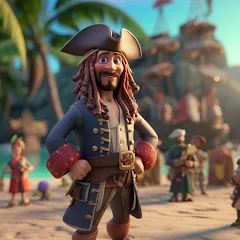 Скачать взломанную Pirate Polygon Caribbean Sea (Пиратская Полигон Карибское море)  [МОД Бесконечные деньги] - полная версия apk на Андроид