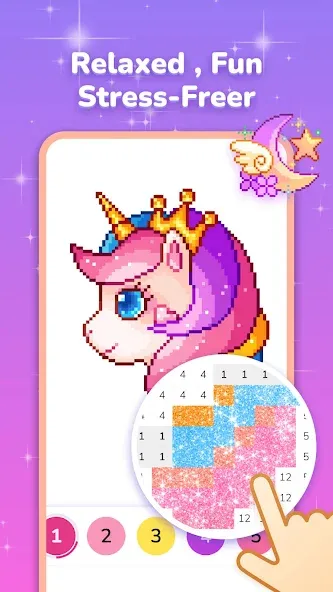 Pixel Coloring-Color by number  [МОД Бесконечные деньги] Screenshot 3