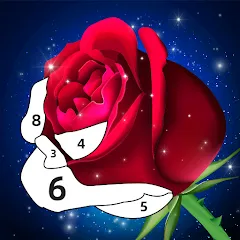 Скачать взломанную Rose Coloring Book Color Games  [МОД Menu] - стабильная версия apk на Андроид