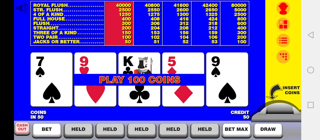 Video Poker with Double Up  [МОД Unlocked] Screenshot 1