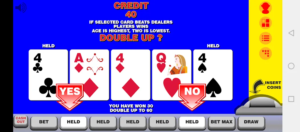 Video Poker with Double Up  [МОД Unlocked] Screenshot 2