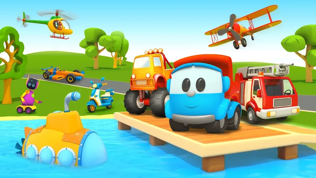 Leo 2: Puzzles & Cars for Kids  [МОД Бесконечные монеты] Screenshot 1