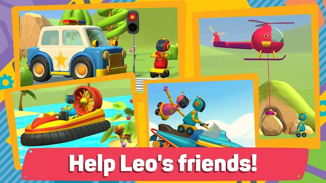 Leo 2: Puzzles & Cars for Kids  [МОД Бесконечные монеты] Screenshot 2