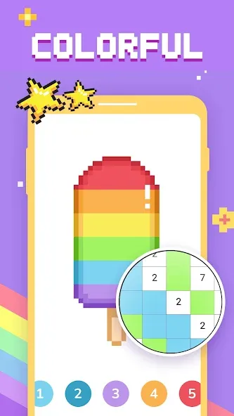 Paint by Number - Pixel Art  [МОД Бесконечные монеты] Screenshot 1