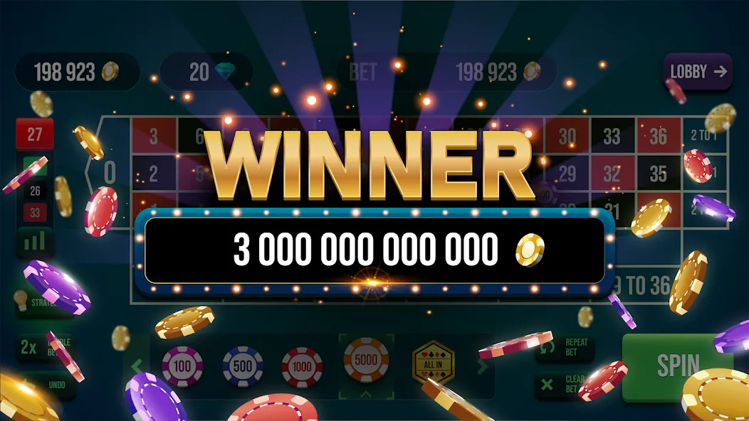 Roulette All Star: Casino Game (Рулетка Олл Стар)  [МОД Menu] Screenshot 5