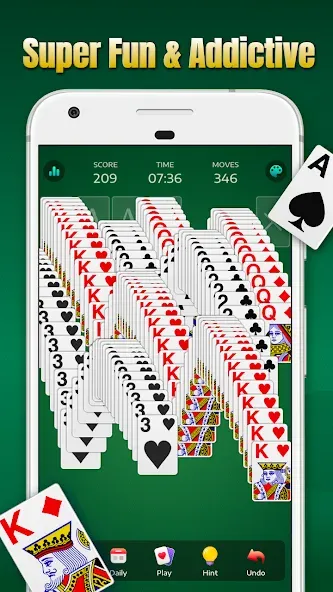 Solitaire - Classic Card Games  [МОД Бесконечные монеты] Screenshot 2