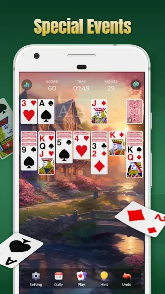 Solitaire - Classic Card Games  [МОД Бесконечные монеты] Screenshot 3