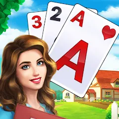 Взломанная Tripeaks Solitaire - Home Town  [МОД Unlocked] - полная версия apk на Андроид