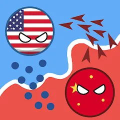 Взломанная Country Balls: World War (Кантри Болс)  [МОД Много денег] - последняя версия apk на Андроид