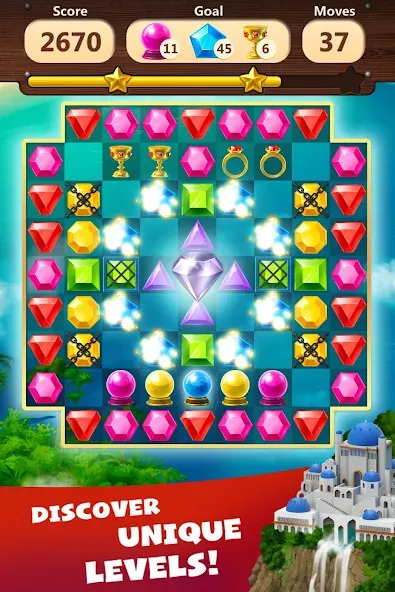 Jewels Planet - Match 3 Puzzle  [МОД Unlimited Money] Screenshot 3