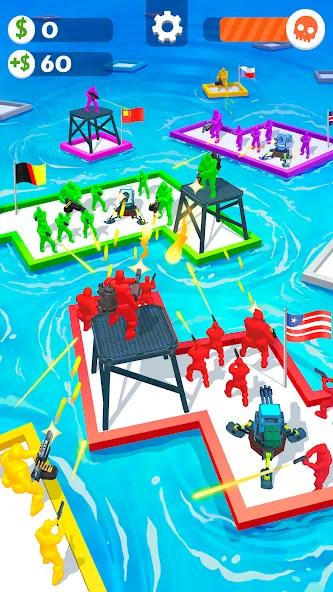 War of Rafts: Crazy Sea Battle (Война плотов)  [МОД Unlimited Money] Screenshot 1