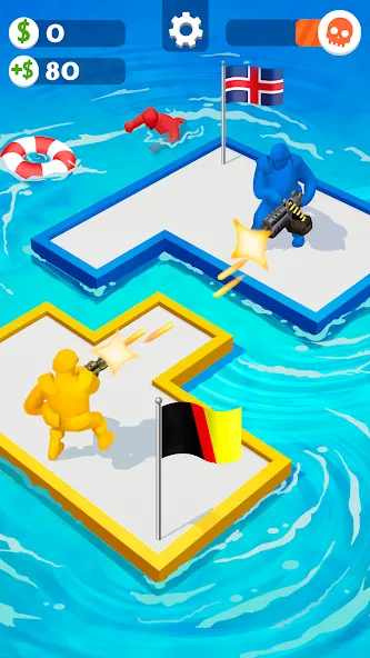 War of Rafts: Crazy Sea Battle (Война плотов)  [МОД Unlimited Money] Screenshot 3